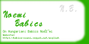 noemi babics business card
